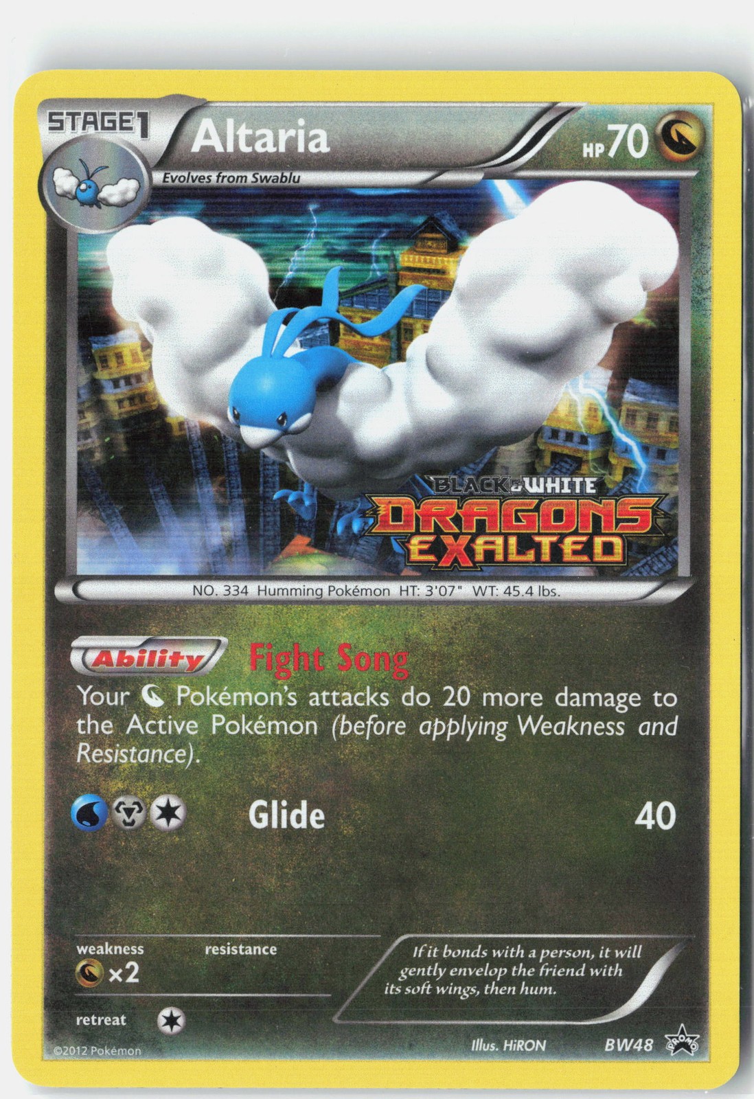Altaria -  (Prerelease) Holofoil Promo Black and White Promos BW48 NM