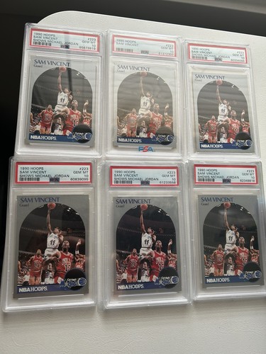 Sam Vincent #223 #223a 1990-91 Hoops PSA 10 GEM MINT Jordan Visible Misprint