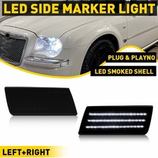 SMOKED LENS LED SIDE MARKER LAMPS LIGHTS FITS 2005-2014 CHRYSLER 300 REPLACEMENT