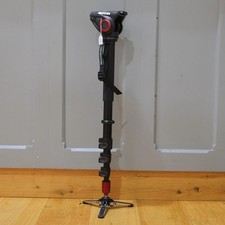 Used Manfrotto MVM500A Monopod with feet and video fluid head (Boxed SH43546)