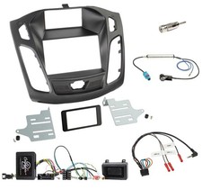 Einbauset Lenkradadapter Doppel DIN Autoradio für Ford Focus 2011-2014