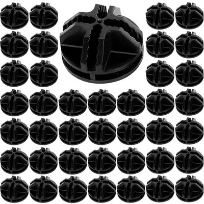 40Pcs Wire Cube Connectors Plastic Storage Connectors, Grid Black