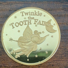 Twinkle the Tooth Fairy Gold Tone Novelty Coins Fairy Theme Set of 8