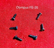 Body Screws 6pcs For Olympus FE-20 Digital Camera - Black Body