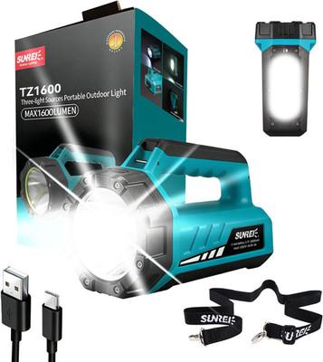 SUNREI Rechargeable LED 2000LM Flashlight, 8 Light Modes Portable Camping