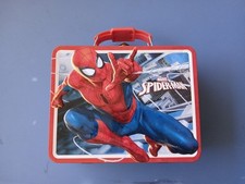 UNIQUE Spider-Man Tin Lunch Box Marvel Comics EMBOSSED