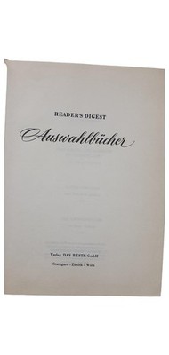 Reader's Digest Auswahlbücher Sammelband Verlag DAS BESTE GmbH