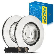 PHILTOP 11.7 inch 296 mm Front Vented Disc Brake Rotors  Ceramic Pads Kit ...