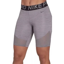 Nike Pro Shorts Size XS Womens Dri Fit Tight Fit Women's 8" Gunsmoke