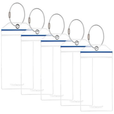 Wisdompro Kreuzfahrt Kofferanhänger Halter, 5er Pack wasserdicht 3,5 x 7,5 Zoll, transparent 