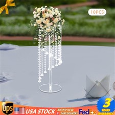 10 Pcs Acrylic Vase Stands Party Wedding Crystal Centerpiece Table Decoration