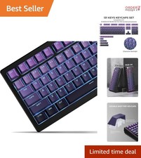 PBT Keycaps Set Custom Gradient Purple Shine Through 61 104 Mechanical Gaming