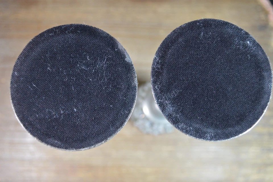 Silver Tone Crystal Stem Jeweled Votives Chalice Candleholders Set Of 2 Beads - Image 4 of 4