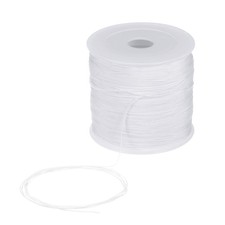 0.6mm Nylon Satin Cord 164 Yards Bracelet String Beading Thread White