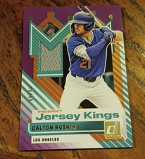 2025 Donruss Dalton Rushing - Prospect Jersey Kings Patch Purple Parallel 49/49