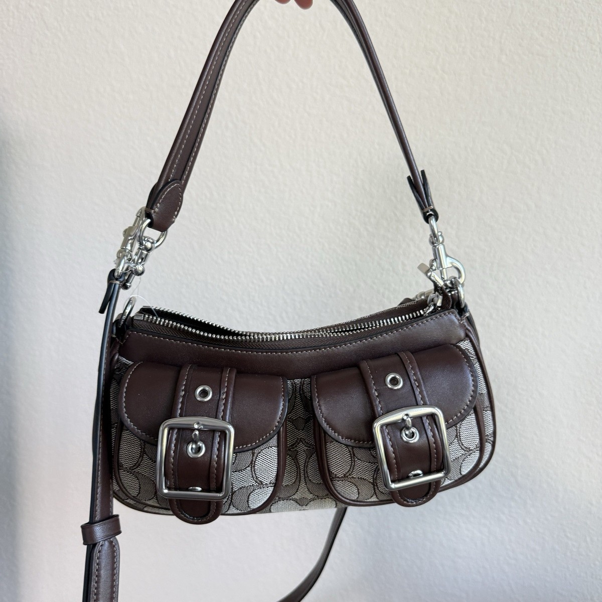 Coach Ashton Bag In Signature Jacquard CBJ00 Silver/Oak/Maple | eBay