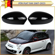 Passt für Fiat 500 Abarth 595 07-23 Spiegelkappen Außenspiegel Gehäuse Hochglanz