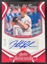 2022 Panini Absolute Marks of Fame #MOF-JP Jonathan Papelbon Auto /199