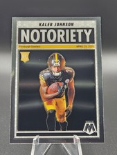 2025 Panini Mosaic Kaleb Johnson RC Rookie Notoriety Pittsburgh Steelers #22