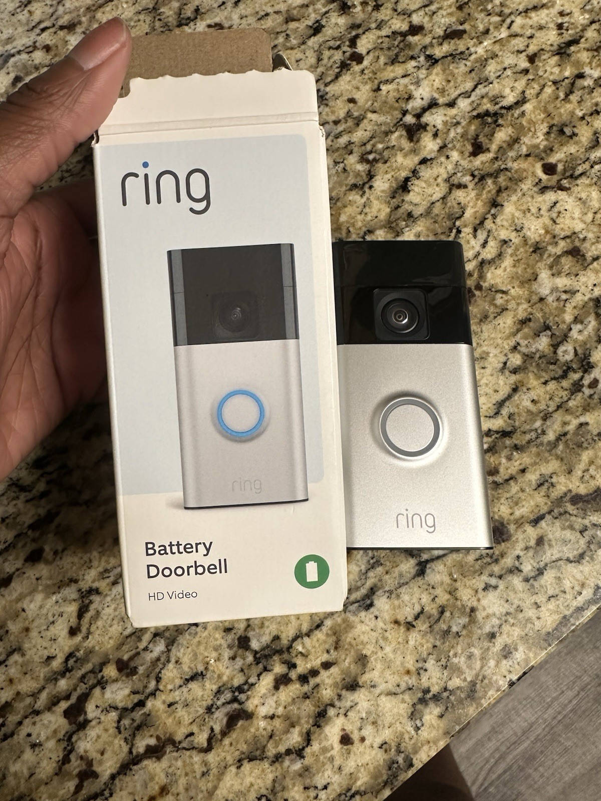 Ring Battery Doorbell HD Smart WiFi Video Doorbell 2024 in Satin Nickel 6149-image