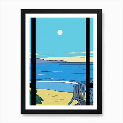 Minimal Design Style Of Cape Cod Ma Gerahmtes Wandbild Poster Leinwanddruck Bild