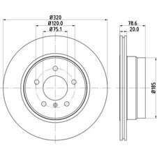 HELLA Bremsscheiben hinten Ø320 mm Innenbelüftet für BMW X5 F15 F85 E70 X6 E71