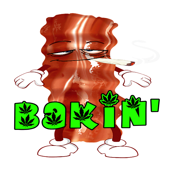 Bakin Bacon Sticker Weatherproof Vinyl UV Resistant Cannabis Design