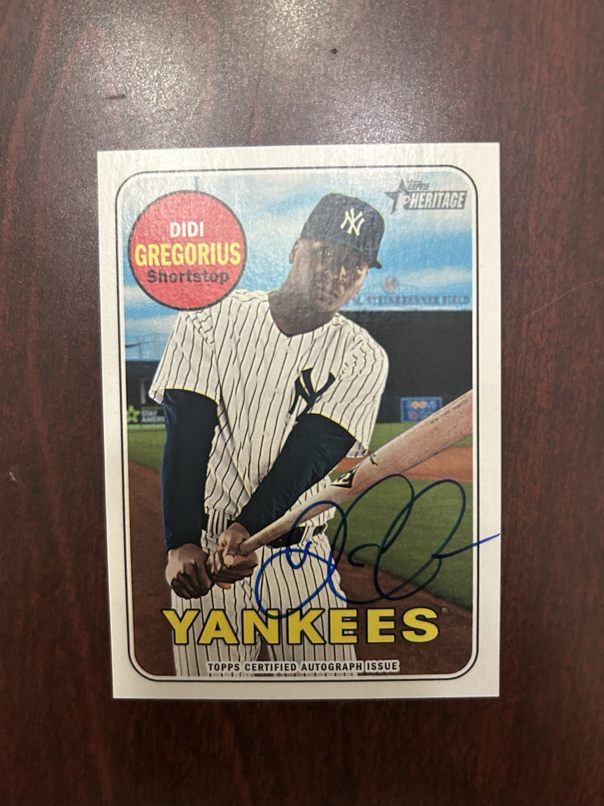 2018 Topps Heritage Real One Auto Didi Gregorius #ROA-DG Auto