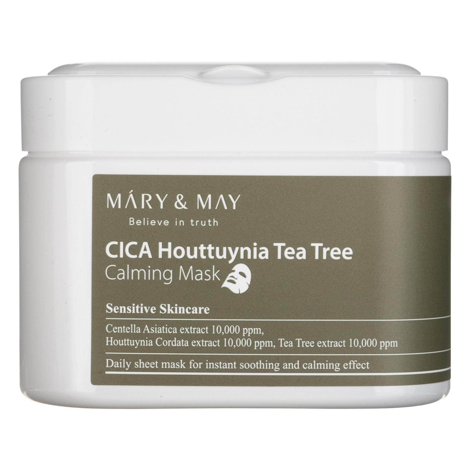 Mary&May Green Cica Houttuynia Cordata Tea Tree Calming Mask Pack (30 Sheets) - Image 8