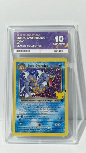 Dark Gyarados 8/82 Ace Celebrations Pokemon Ace 10 Gem Mint *PERFECT SUBGRADES*