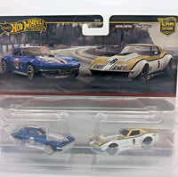 Hot Wheels Premium Car Culture Corvette Stingray Coupe + 69' Copo Corvette 1:64