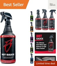 Bling Sauce Hot Sauce Hard Water Spot Remover with Wax Sealants, 32 oz