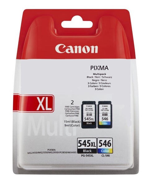 Genuine Canon PG-545XL & CL-546 Ink Cartridges, Pixma MX495, TR4550 TR4551 T