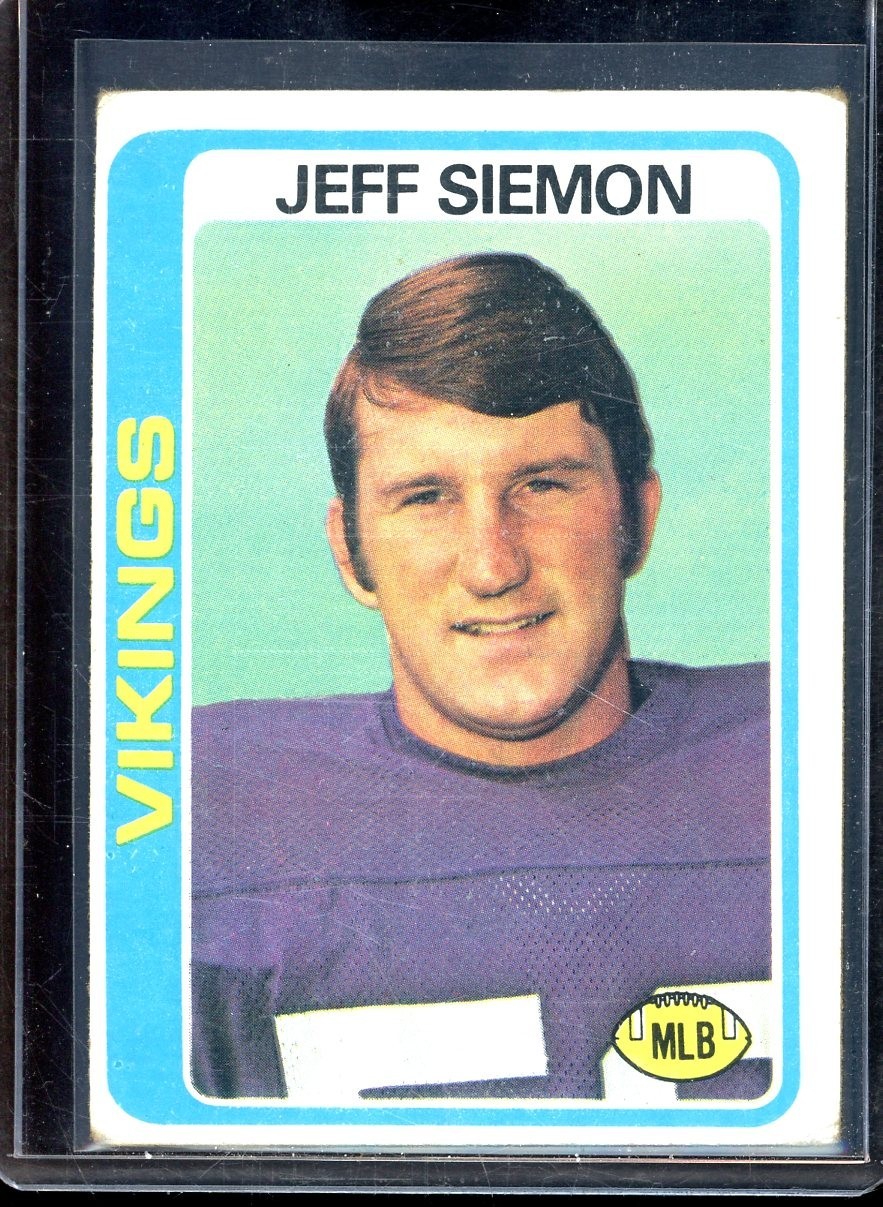 Jeff Siemon 1978 Topps Football Card #58 