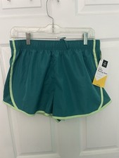 Member's Mark Active Running Shorts Womens Size M Green Built-In Liner NWT