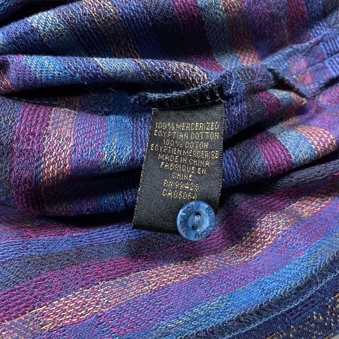 Bugatchi Uomo Blue Patterned Egyptian Cotton Polo… - image 8