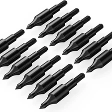 12Pcs 100 Grain Field Tips, 5/16" Points for Crossbow, Practice Tips for Target