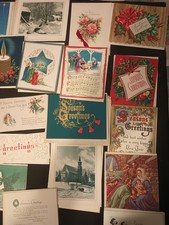 Vintage 1950s Mid Century Christmas Greeting Cards Lot Of 23 USED