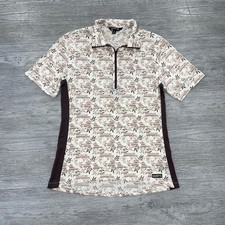 KERRITS ICE FIL Women’s Small 1/4 Zip Equestrian Print Short Sleeve Riding Shirt
