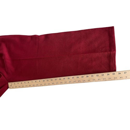 NWT St John Neiman Marcus Red Wine Wide Leg Wool Pants Women’s Size 14 Vintage - Picture 8 of 10