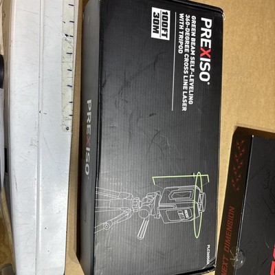 PREXISO 360° Laser Level with Tripod, 100Ft Self Leveling Cross Line Laser