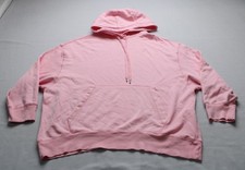 Victoria's Secret Women's Iconic Fleece Relaxed Angel Hoodie GA1 Pink Large