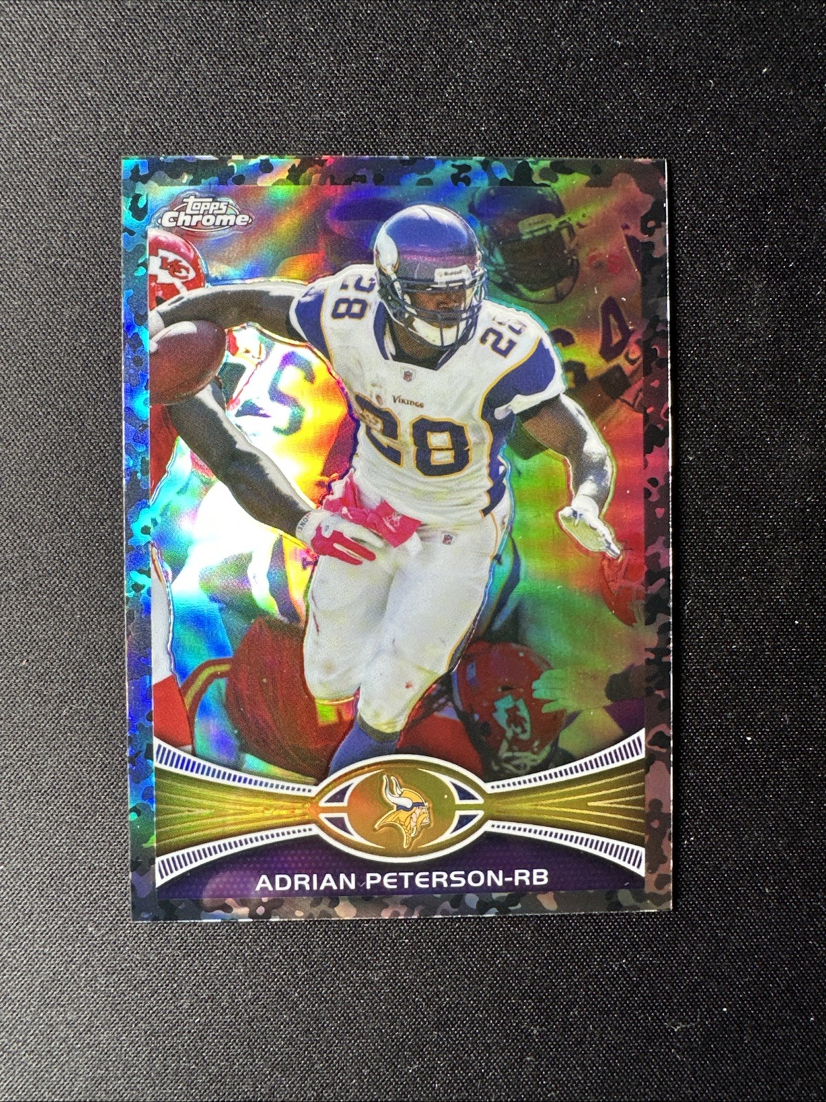 2012 Topps Chrome #158 Adrian Peterson Camo Refractors #/499 Vikings