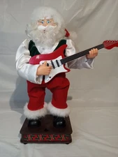 P/R Animated Musical Dancing Singing Santa With Guitar Rocking Hip Swinging