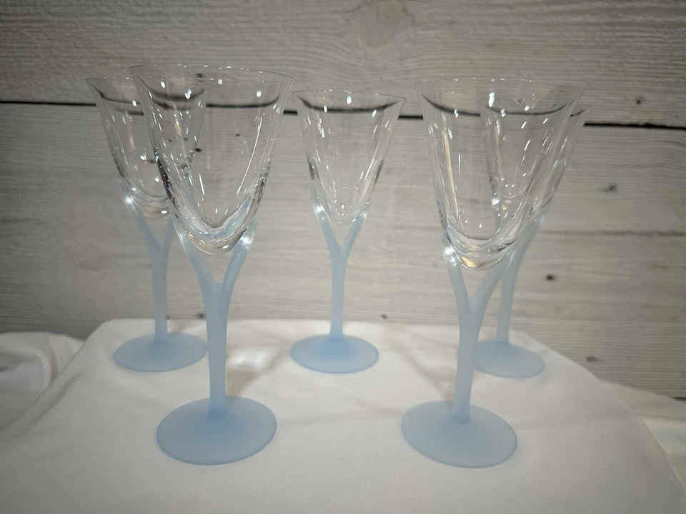 5 Sasaki Azul Esmerilado Paloma Vástago Rama CordialGlass 6” T Elegante Foto 4 de 4
