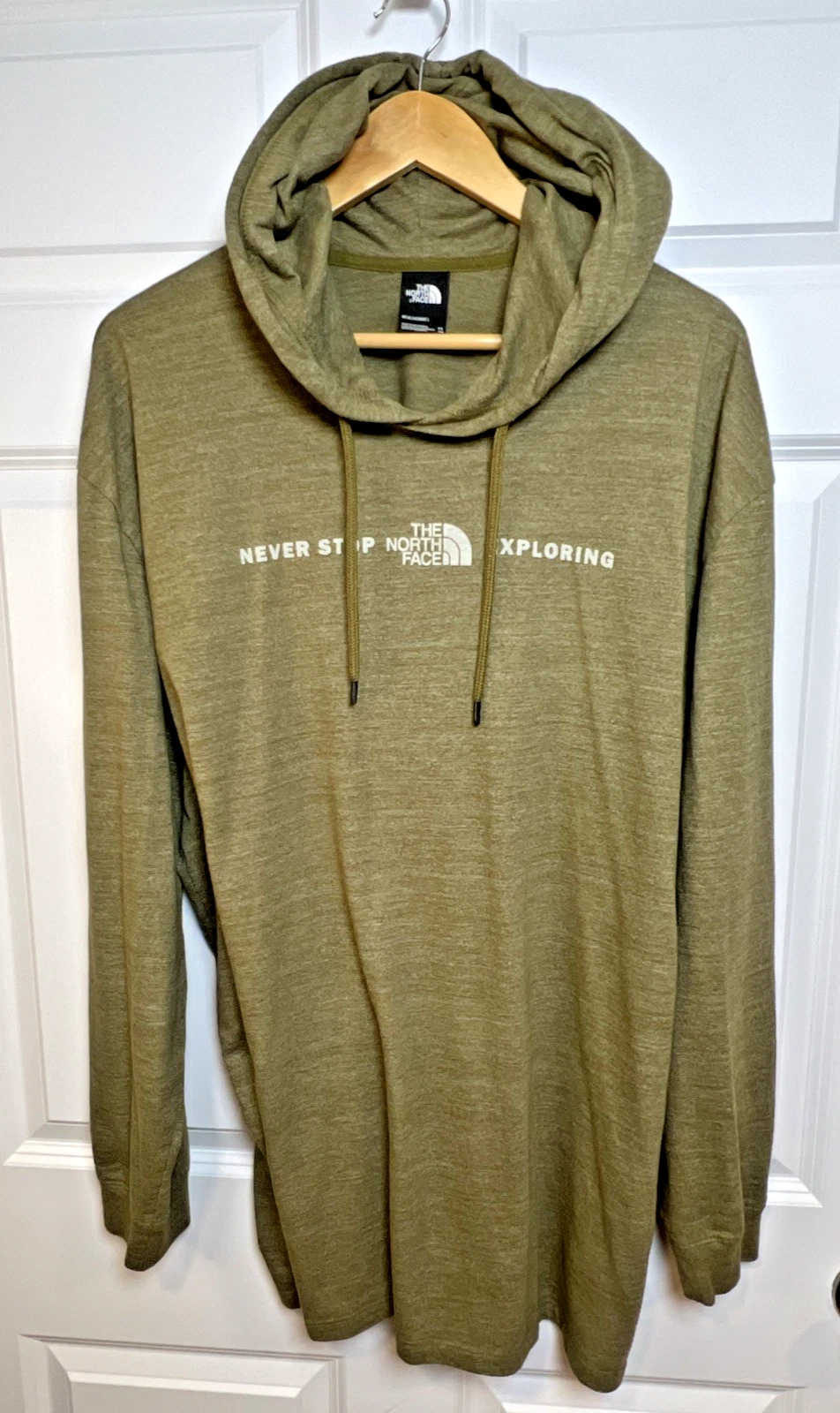 The North Face Lightweight Hooded Pullover Men’s XXL Olive Green Graphic Explore