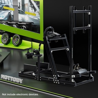 Hottoby  Aluminium F1 Racing Sim Cockpit mit Monitorhalterung für Logitech G920