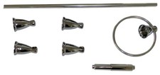 FRANKLIN BRASS KIN3PC-PC 3-Piece Bathroom Accessory Kit Polished Chrome