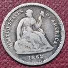 1862 Seated Liberty Half Dime 5c Better Grade #99462