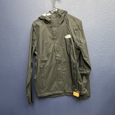 #ad The North Face Men#x27;s Green Hooded Full Zip Jacket Solid Logo Size S $49.19